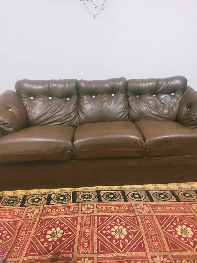 7 Seater Leather Sofa Set 0