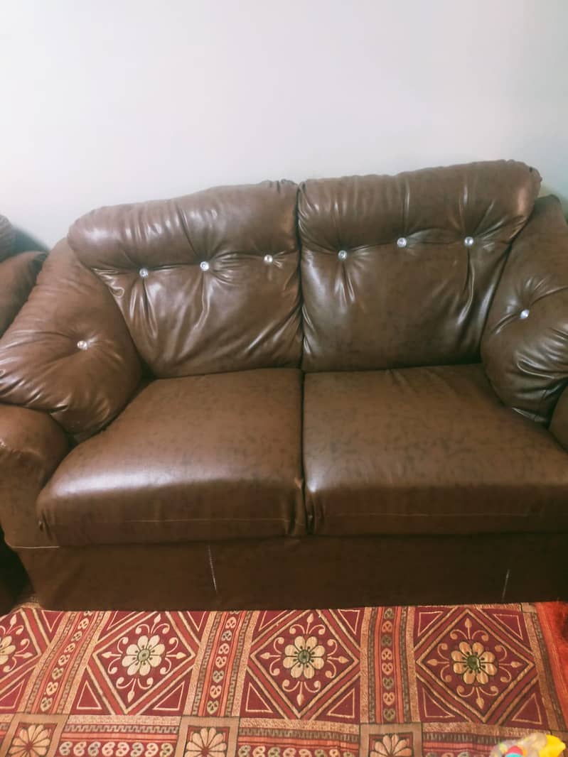 7 Seater Leather Sofa Set 1