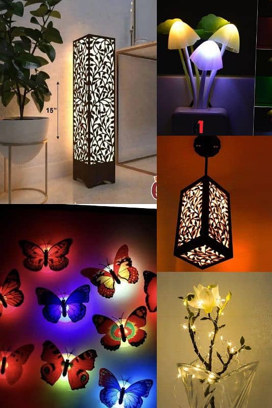 TableLamp/wooden lamp/LED lights/Light butterfly/hanging Lamp/Home 1