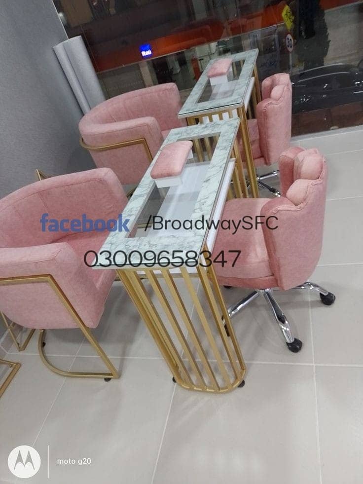 salon chair , saloon chair , hydraulic chair , facial bed ,nailstation 16