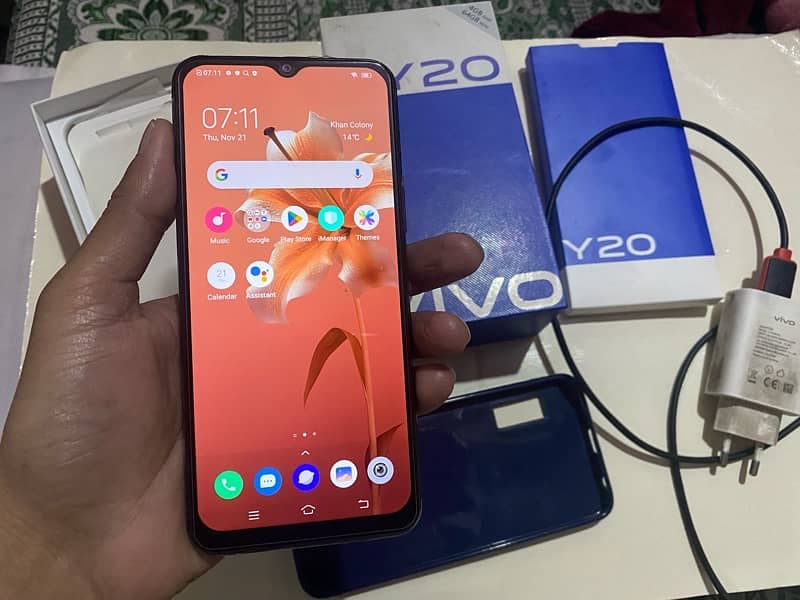 Vivo Y20 4/64 with Original Box Charger 0