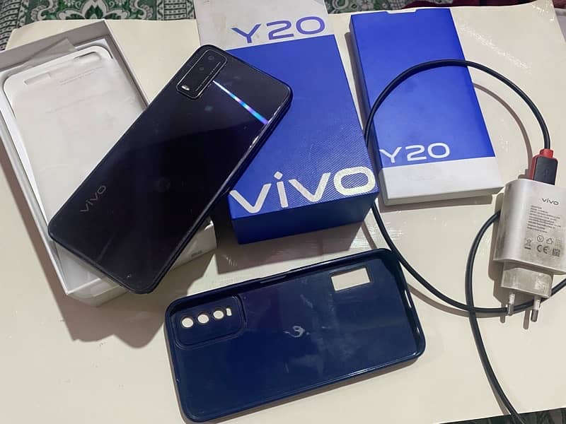 Vivo Y20 4/64 with Original Box Charger 1