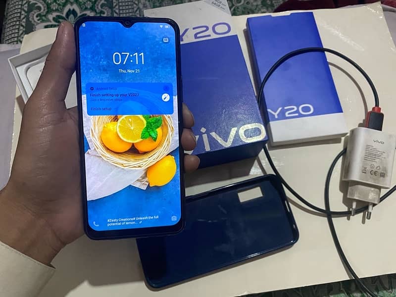 Vivo Y20 4/64 with Original Box Charger 2