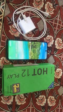 Infinix hot 12 play with Box and charger