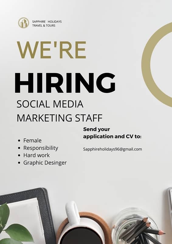 need office staff only female for social media marketing 0