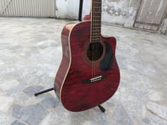 Red Jumbo Color Acoustic Guitar