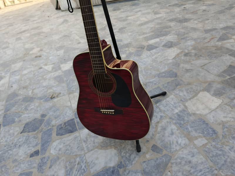 Red Jumbo Color Acoustic Guitar 2