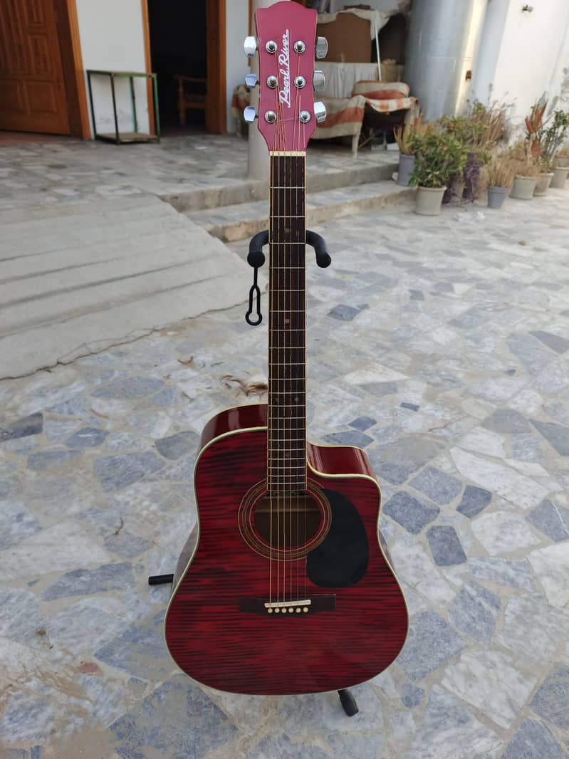 Red Jumbo Color Acoustic Guitar 3