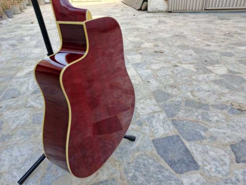 Red Jumbo Color Acoustic Guitar 10