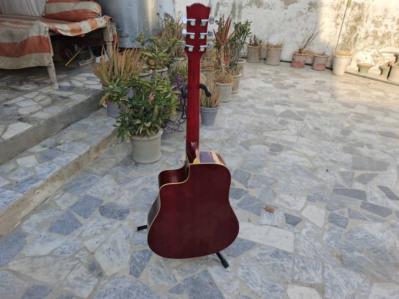 Red Jumbo Color Acoustic Guitar 13