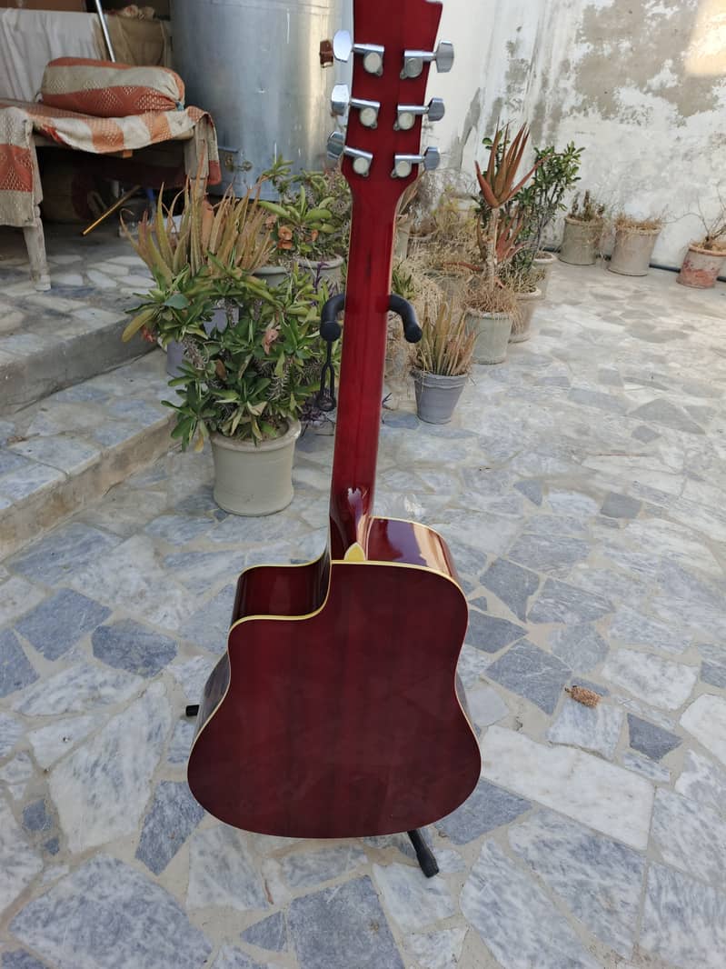 Red Jumbo Color Acoustic Guitar 14