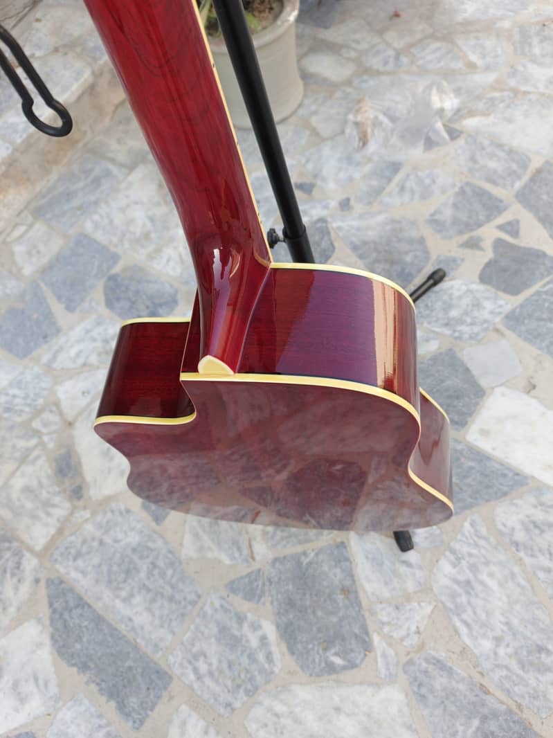 Red Jumbo Color Acoustic Guitar 15