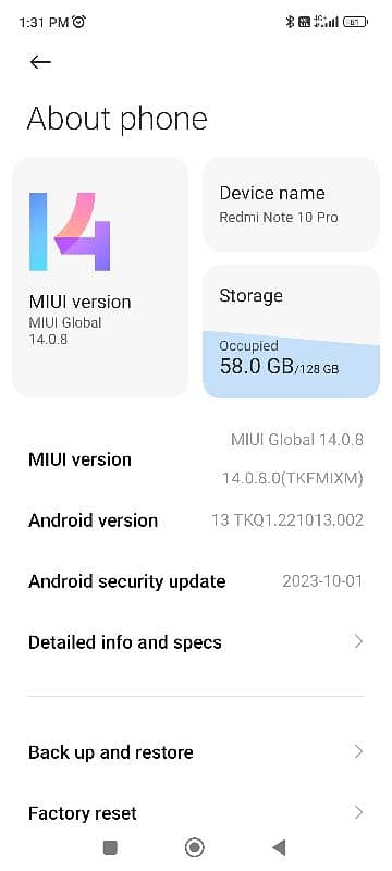 Redmi Note 10 pro 8+3 128 7