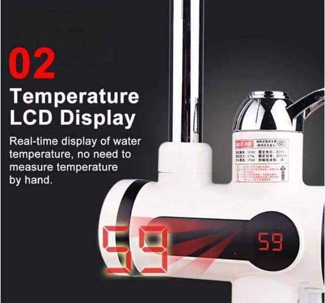 portable & Rechargeable Electric Heating water faucet with shower 3