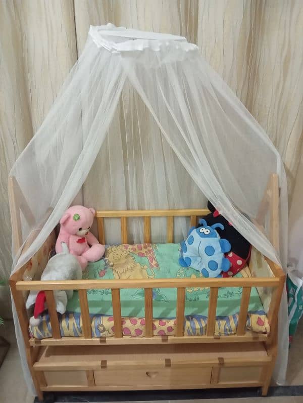 Baby wooden swing cot 0