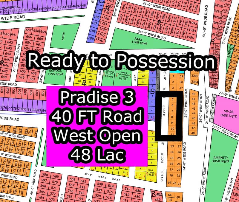 L - (Paradise 3 + 40 FT Road + West Open) North Town Residency Phase - 01 (Surjani) 0