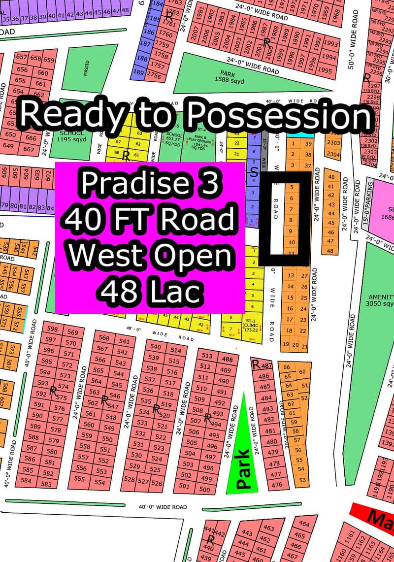 L - (Paradise 3 + 40 FT Road + West Open) North Town Residency Phase - 01 (Surjani) 1