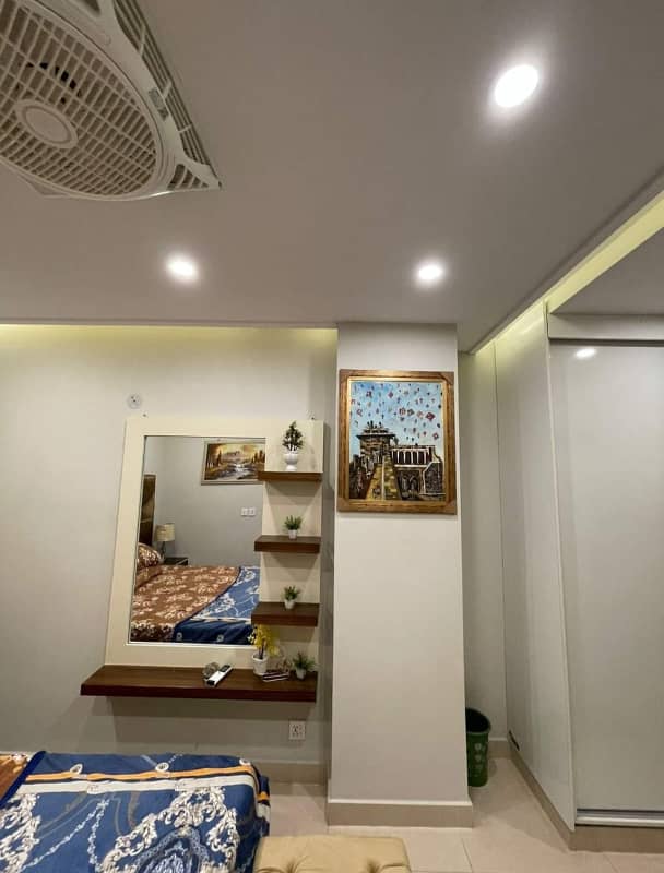 1 Bedroom VIP Full furnish flat per day available in Bahria town Lahore 9