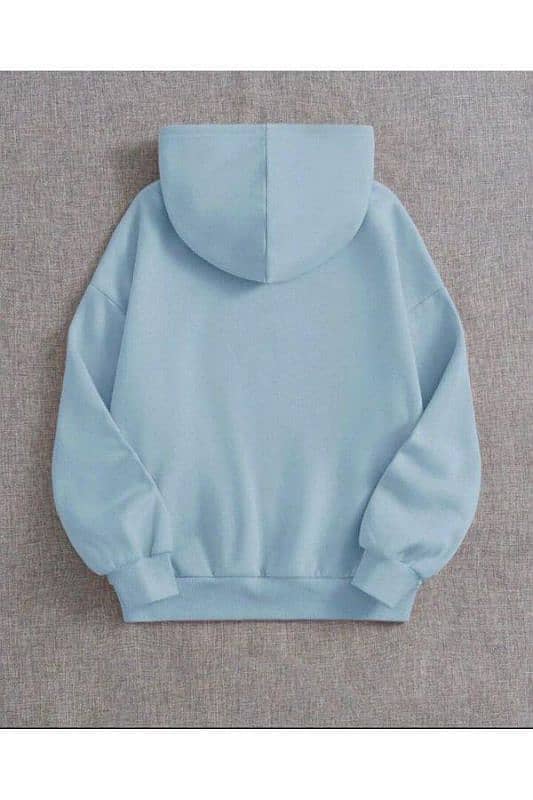 Cozy blue Fleece Hooded Hoodie - Perfect All seasons 1