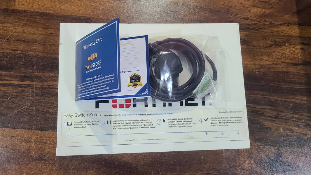 Fortinet FS-124D-POE Forti-Switch PoE managed Branded Used (With Box) 3