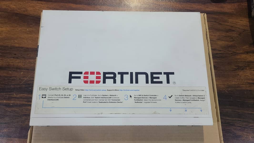 Fortinet FS-124D-POE Forti-Switch PoE managed Branded Used (With Box) 9