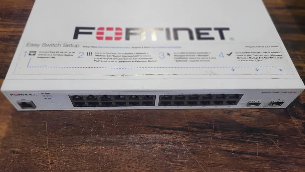 Fortinet FS-124D-POE Forti-Switch PoE managed Branded Used (With Box) 18