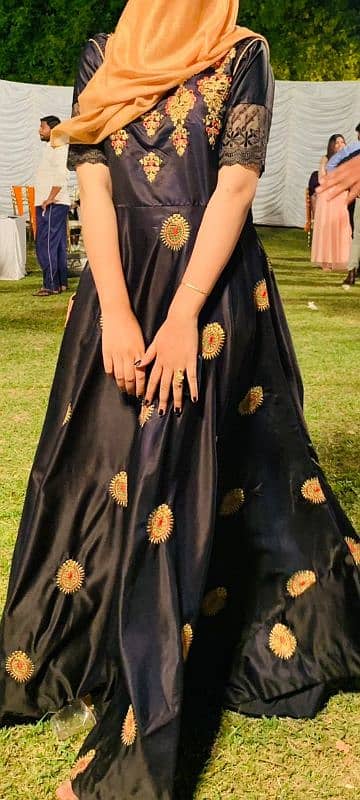 very beautiful black maxi with gorgeous embroidery 0