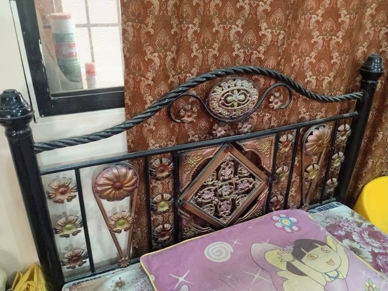 Iron bed with mattress 1