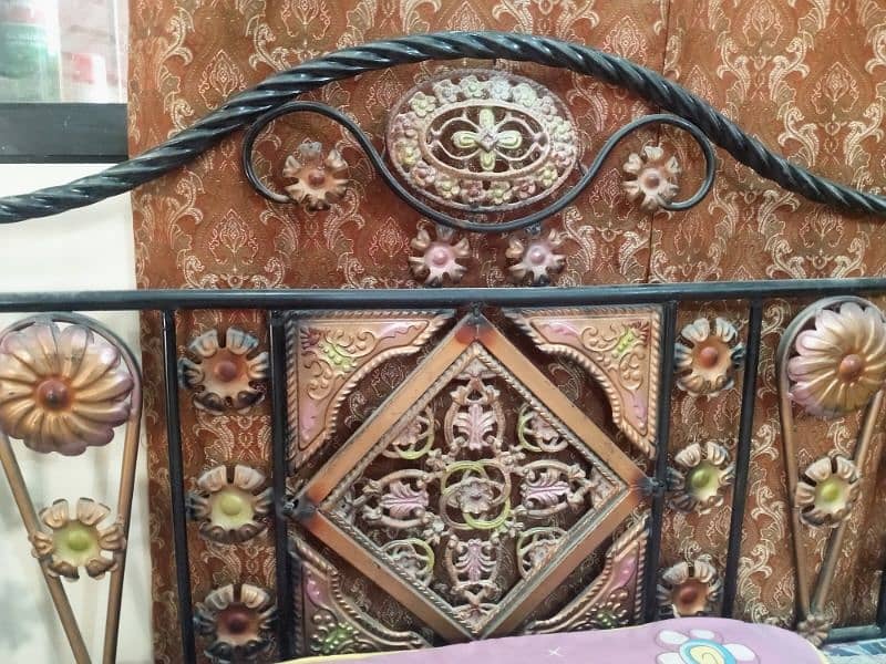 Iron bed with mattress 2