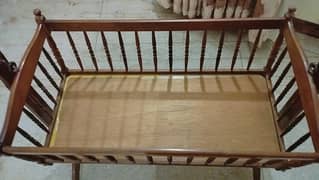 Shesham wood baby cot