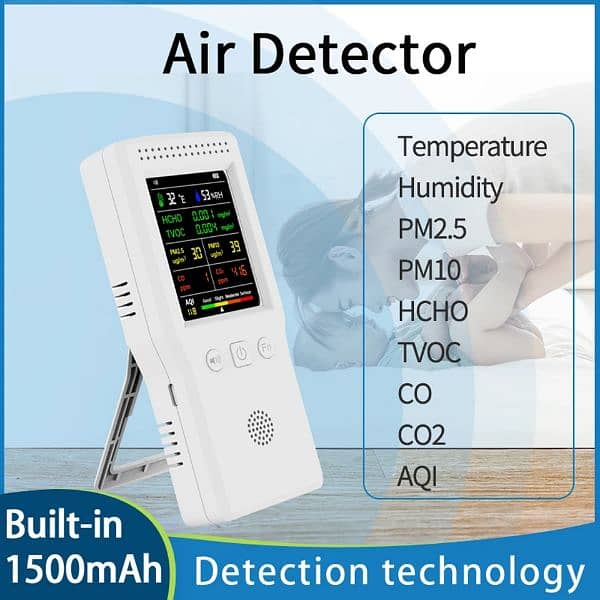 USB Rechargeable  Air Quality Monitor AQI PM 2.5 SMOG M 0