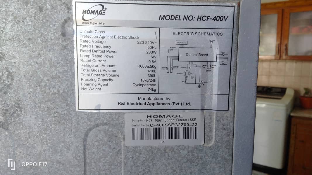 Homeage deepfreezer HCF 400v 0