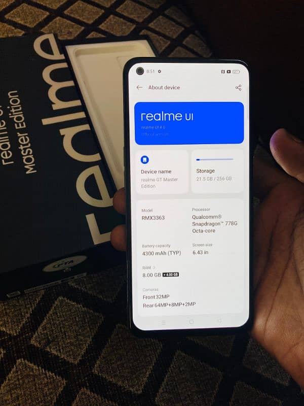 realme gt master adition 8+8/256 with box 4