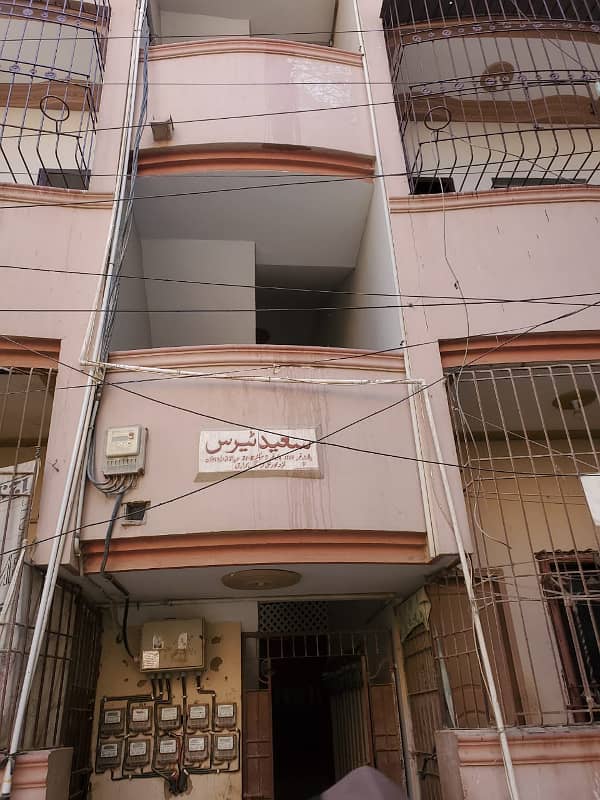 Two rooms flat in 1st floor for sale in Allah wala town korangi crossing 0