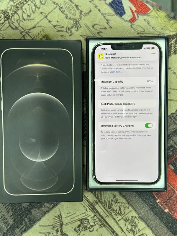 Iphone 12 Pro Max PTA approved 256 GB Golden 2