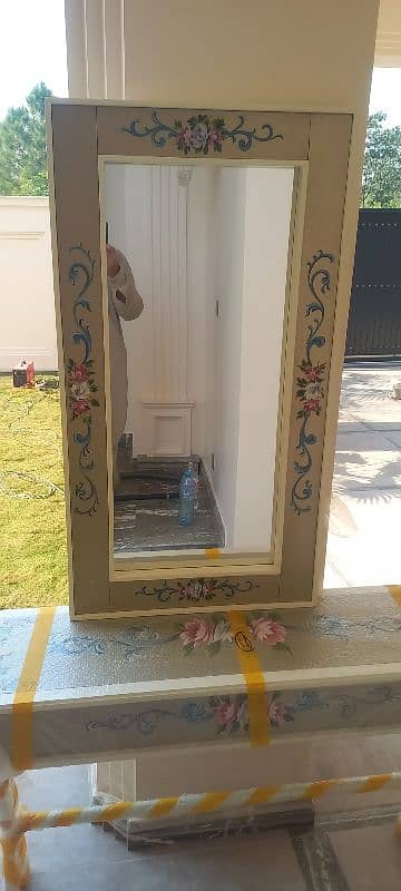 Console with looking mirror available for sale 2