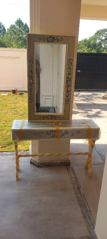 Console with looking mirror available for sale 3