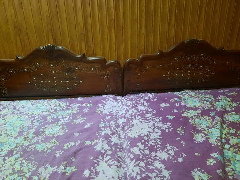 2 single bed set (Tali wood) 1