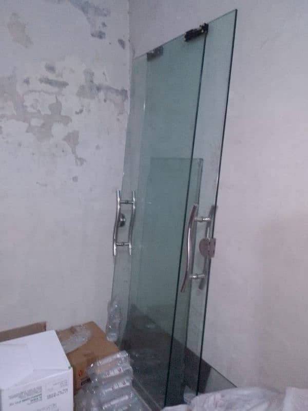 door glass 12mm 3.5×3.5  complete door with 8mm side glass 5