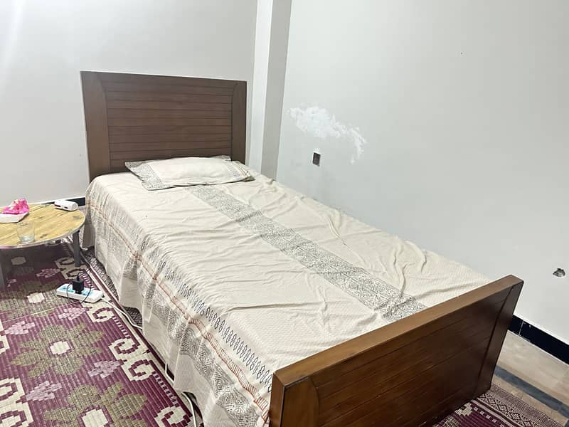 10/10 condition single woden bed for sale 1