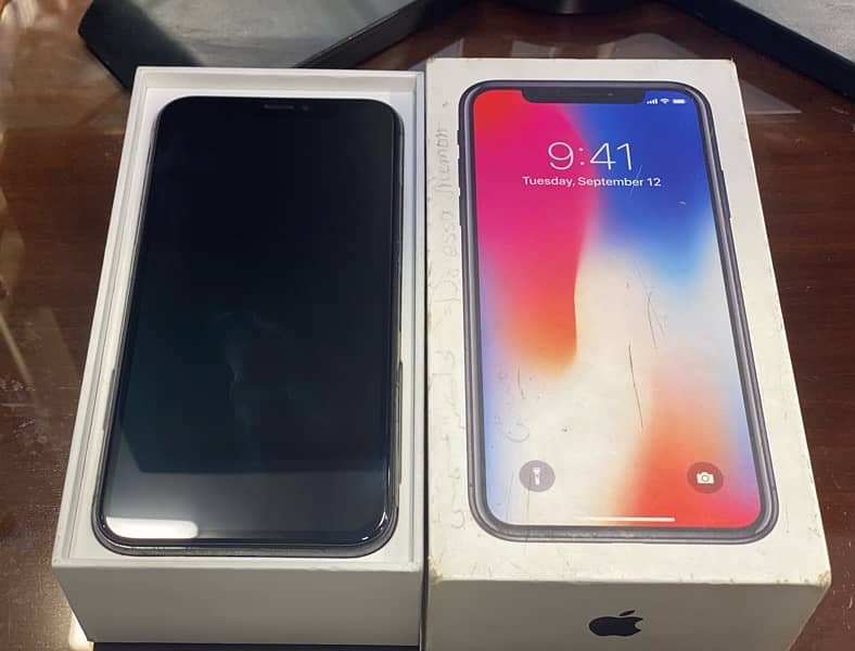 iPhone X pta approved 64GB with box 0