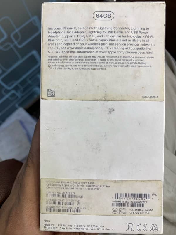 iPhone X pta approved 64GB with box 8