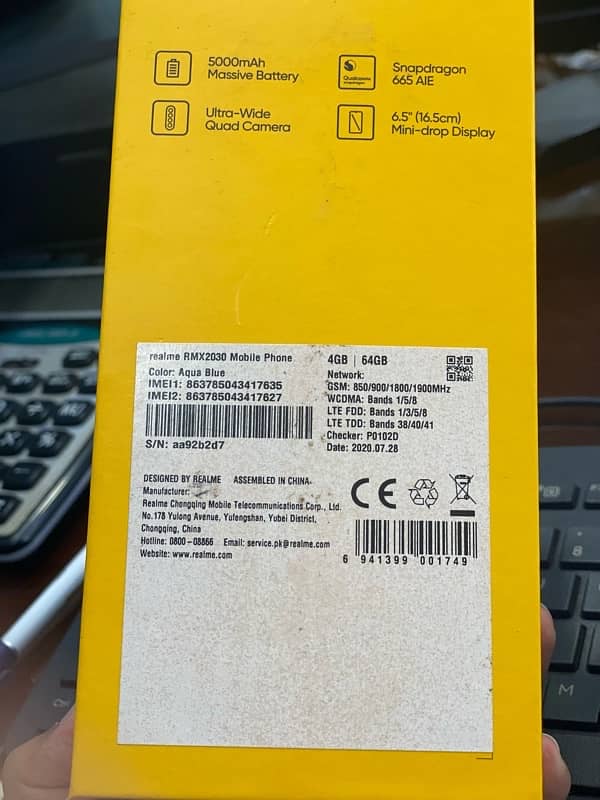 Realme 5i 4/64 with box pta approved 6