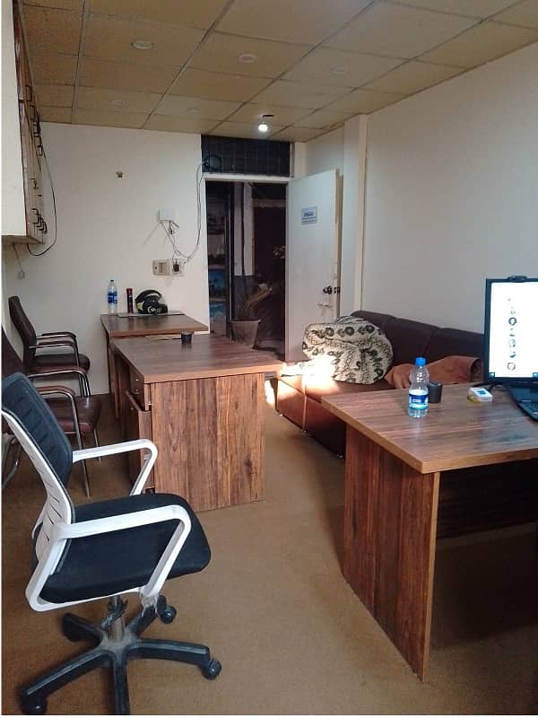 Fully Furnished Area 230 Square Feet Office Available For Rent Real Pictures in Main Boulevard Road Gulberg 3 Lahore 0