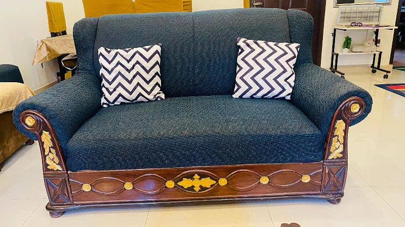 Sofa 2 seater pure solid wood 0