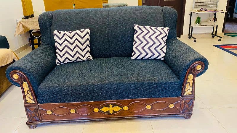 Sofa 2 seater pure solid wood 1