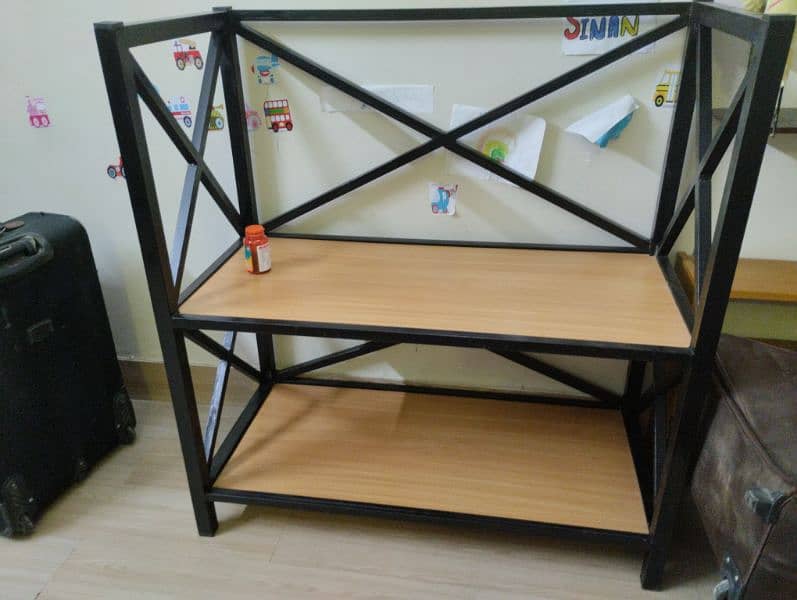 new iron wood rack multipurpose 0