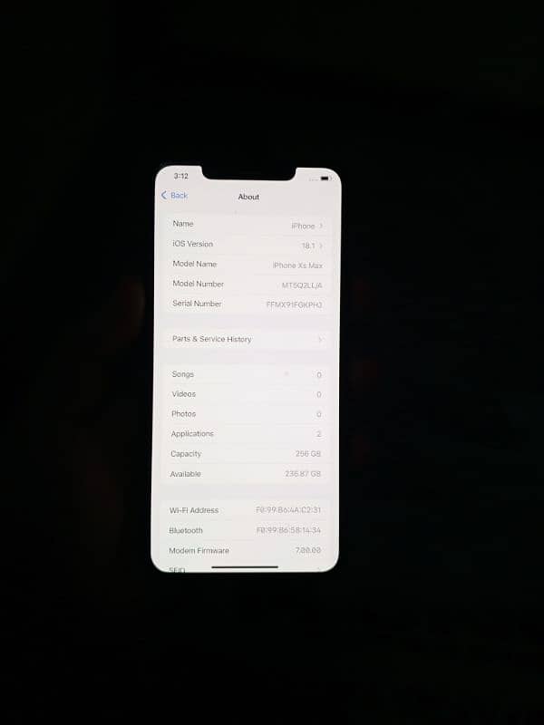 iphone Xs max 256gb Official pta approve 7