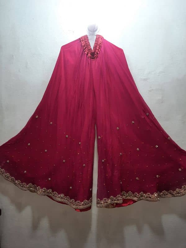 Heavy embroidery sharara kurti and dupatta 3