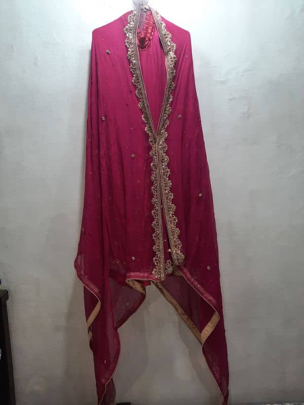 Heavy embroidery sharara kurti and dupatta 4